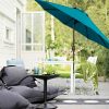 Sunny parasol 9' Outdoor Patio Umbrella, Outdoor Table Umbrella, Yard Umbrella, Market Umbrella with 8 Sturdy Ribs, Push Button Tilt and Crank