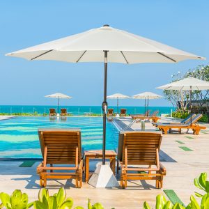 Sunny parasol 9' Outdoor Patio Umbrella, Outdoor Table Umbrella, Yard Umbrella, Market Umbrella with 8 Sturdy Ribs, Push Button Tilt and Crank