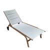 Wholesale Outdoor Pool Lounge Chair – 192x71x93cm Aluminum KD Sunbed with 2x1 Textilene & Padded Cushion