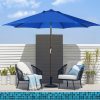 Sunny parasol 9' Outdoor Patio Umbrella, Outdoor Table Umbrella, Yard Umbrella, Market Umbrella with 8 Sturdy Ribs, Push Button Tilt and Crank