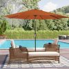 Sunny parasol 9' Outdoor Patio Umbrella, Outdoor Table Umbrella, Yard Umbrella, Market Umbrella with 8 Sturdy Ribs, Push Button Tilt and Crank