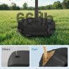 Umbrella Stand, Round Patio Umbrella Stand, Sand Fill Bag 66 lbs, for 5 10ft Umbrellas, Heavy Duty, for Different Diameters of Pole, Outdoor Beach Lawn, Black