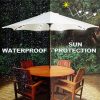 9ft Solar Umbrella 32 LED Lighted Patio Umbrella Table Market Umbrella with Tilt and Crank Outdoor Umbrella for Garden, Deck, Backyard, Pool and Beach