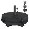 Umbrella Stand, Round Patio Umbrella Stand, Sand Fill Bag 66 lbs, for 5 10ft Umbrellas, Heavy Duty, for Different Diameters of Pole, Outdoor Beach Lawn, Black