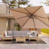 Customize Commercial-Grade 10x10 FT Offset Cantilever Umbrella – Premium Aluminum Frame & Durable 220G Polyester Fabric