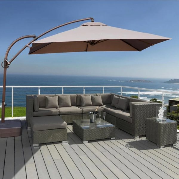 Customize Commercial-Grade 2.7x2.7m Aluminum Cantilever Side Umbrella