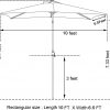 Wholesale 6.5 x 10 FT Outdoor Patio Umbrella with LED Lights, Rectangular Patio Table Umbrella for Inside of Pool, Market Umbrella with Tilt Aluminum Pole and Crank Handle, Garden, Backyard, Beach