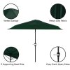 Customize Garden Half Umbrella - 9 ft Patio Umbrella with Easy Crank - Outdoor Patio Shade - Small Canopy for Balcony, Table or Deck