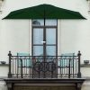 Customize Garden Half Umbrella - 9 ft Patio Umbrella with Easy Crank - Outdoor Patio Shade - Small Canopy for Balcony, Table or Deck