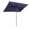 Wholesale 6.5 x 10 FT Outdoor Patio Umbrella with LED Lights, Rectangular Patio Table Umbrella for Inside of Pool, Market Umbrella with Tilt Aluminum Pole and Crank Handle, Garden, Backyard, Beach