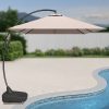 Customize Commercial-Grade 10x10 FT Offset Cantilever Umbrella – Premium Aluminum Frame & Durable 220G Polyester Fabric