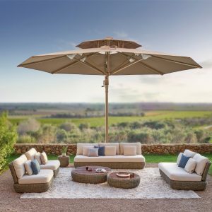 16.5' Giant Round Sun Umbrella | Cantilever Shade