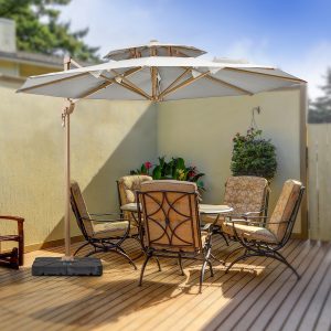 15' Large Round Cantilever Parasol | Hotel Supplier