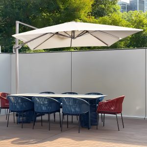 3x3.5m Square Cantilever Parasol | Outdoor Sun Umbrella for Garden and Pool Commercial Use