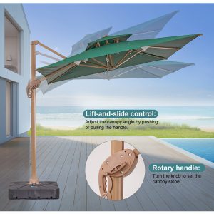 15'x15' Big Square Patio Umbrella | Commercial Shade