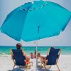 Wholesale Foldable Beach Umbrella Customizable Sun Shade Umbrellas 6FT Foldable Travel Beach Umbrella with Sand Anchor