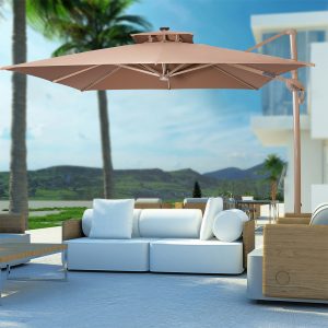 10'x13' Rectangular Cantilever Patio Umbrella with Base | Bulk Order