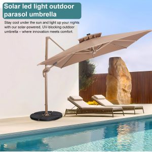 15'x16.5' Giant Cantilever Parasol | Luxury Pool Umbrella OEM