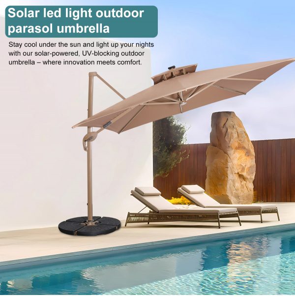 15'x16.5' Giant Cantilever Parasol | Luxury Pool Umbrella OEM