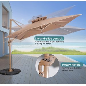13'x15' Commercial Offset Umbrella | Cantilever Patio Supplier