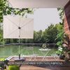 4.3'x6' Commercial Cantilever Umbrella | 360° Rotation | for Small Spaces