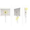 4.3'x6' Commercial Cantilever Umbrella | 360° Rotation | for Small Spaces