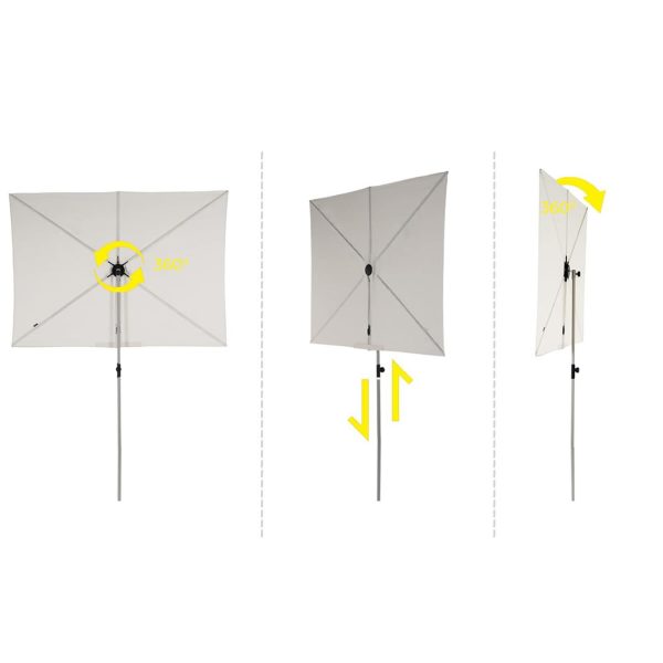 4.3'x6' Commercial Cantilever Umbrella | 360° Rotation | for Small Spaces