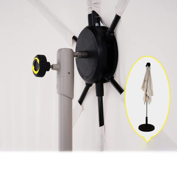 4.3'x6' Commercial Cantilever Umbrella | 360° Rotation | for Small Spaces