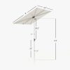 4.3'x6' Commercial Cantilever Umbrella | 360° Rotation | for Small Spaces