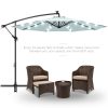 10' Commercial Solar LED Cantilever Umbrella | 24 Lights | for Resort