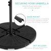 10' Commercial Solar LED Cantilever Umbrella | 24 Lights | for Resort