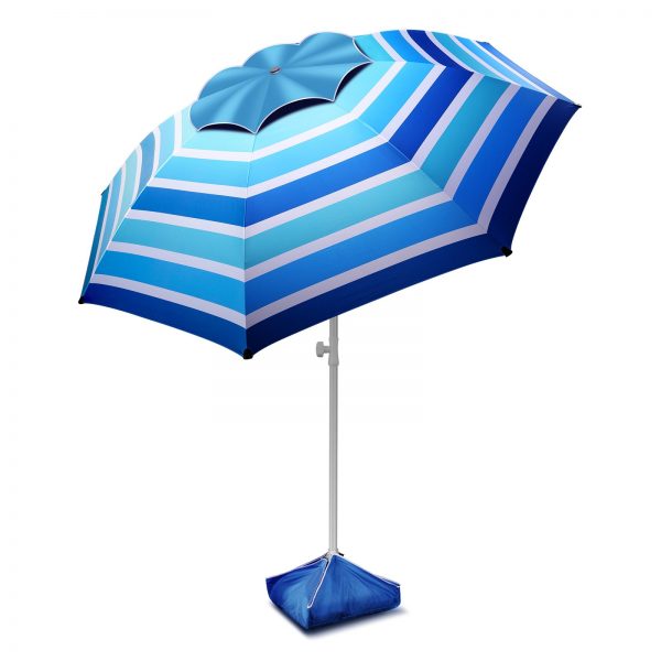Wholesale 8FT Commercial Beach Umbrella – Wind Resistance Level 7, UPF50+ UV Protection, Sand Anchor & Tilt Design for Resort/Patio/Outdoor Rental Business