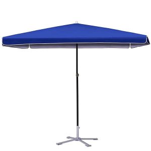 6.5'x6.5' Blue Rectangular Market Umbrella | Commercial Use