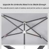 6.5'x6.5' Blue Rectangular Market Umbrella | Commercial Use