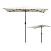 6 ft Brick Red Commercial Patio Umbrella | with Crank & Tilt | for Restaurant & Cafe