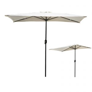 6 ft Brick Red Commercial Patio Umbrella | with Crank & Tilt | for Restaurant & Cafe