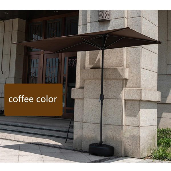 6 ft Brick Red Commercial Patio Umbrella | with Crank & Tilt | for Restaurant & Cafe