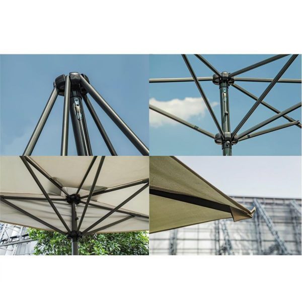 6 ft Brick Red Commercial Patio Umbrella | with Crank & Tilt | for Restaurant & Cafe