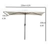 6 ft Brick Red Commercial Patio Umbrella | with Crank & Tilt | for Restaurant & Cafe