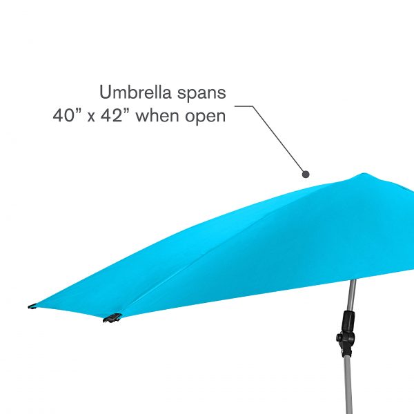 Wholesale SPF50+ Adjustable Sport-Brella with Universal Clamp – Compact Portable Sun Shade for Chairs/Strollers/Golf Carts