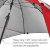 Wholesale 8FT UPF50+ Premium Umbrella Shelter – Dual Sun/Rain Protection with Side Panels & Auger Anchor for Beach/Events