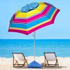 Wholesale 8FT Commercial Beach Umbrella – Wind Resistance Level 7, UPF50+ UV Protection, Sand Anchor & Tilt Design for Resort/Patio/Outdoor Rental Business