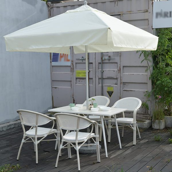 6.5' Square Commercial Market Umbrella | 280G Yasili Fabric | for Cafe & Bistro