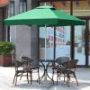 6.5' Square Commercial Market Umbrella | 280G Yasili Fabric | for Cafe & Bistro