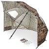 Wholesale 8FT UPF50+ Premium Umbrella Shelter – Dual Sun/Rain Protection with Side Panels & Auger Anchor for Beach/Events