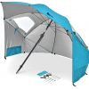 Wholesale 8FT UPF50+ Premium Umbrella Shelter – Dual Sun/Rain Protection with Side Panels & Auger Anchor for Beach/Events