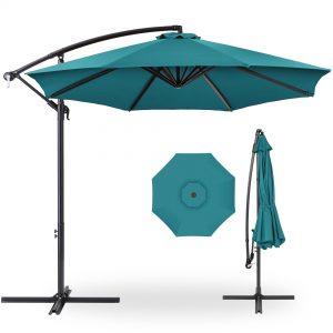 10' Commercial Offset Cantilever Umbrella | with Tilt | for Resort & Restaurant