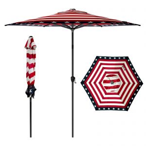 9' Commercial Patio Umbrella | Push Button Tilt & Crank | UPF 50+