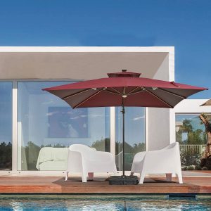16.5'x16.5' Giant Square Cantilever Umbrella | Poolside Sun Protection