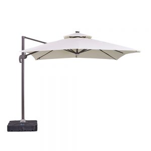 16.5'x18' Oversized Solar Umbrella | with 32 LED Lights | OEM